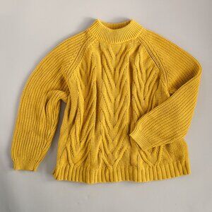 J CREW CABLE-KNIT MOCKNECK SWEATER